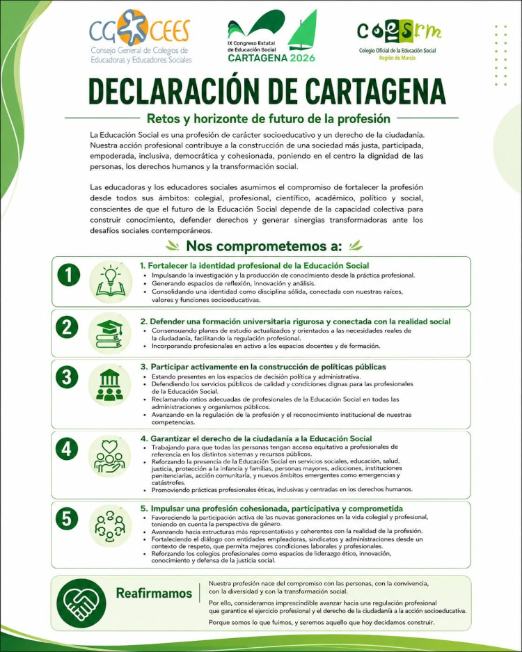 Eduso Declaración de Cartagena - EDUSO. La Puerta de la Educación SocialEDUSO ...